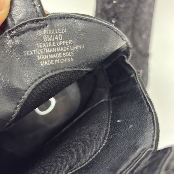 Jessica Simpson Glitter Boots Black 9M Cowboy Western Rodeo Line Dance Country - Picture 16 of 16